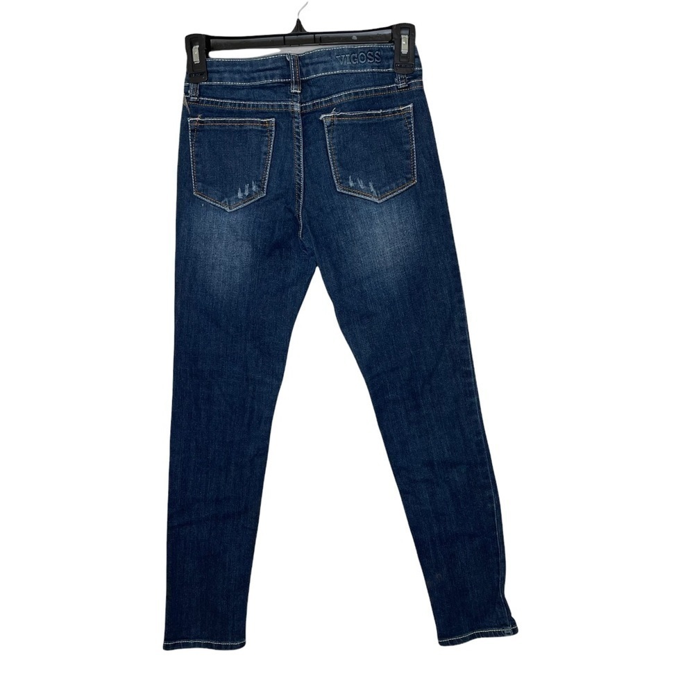 Vigoss Girl's The Jagger Ankle Skinny Super Stretch Denim Jeans Blue Star 12 - Picture 5 of 7